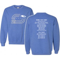 GVMS 2023 Track Crewneck Sweatshirt (Heather Sport Royal)