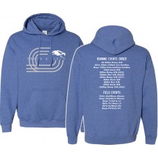 GVMS 2023 Track Hoodie Sweatshirt (Heather Sport Royal)